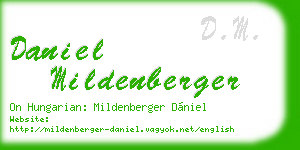daniel mildenberger business card